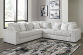 Prime Furniture - Ashley Furniture - Stupendous Sectional - RAF 3-Piece Sectional with Double Chaise / Alloy - 25903S4